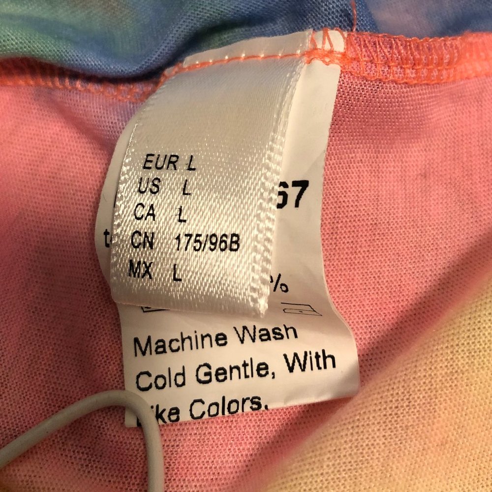 NWOT * HAPPY TIE DYE CROPPED SUPER SOFT T SHIRT - Picture 5 of 5